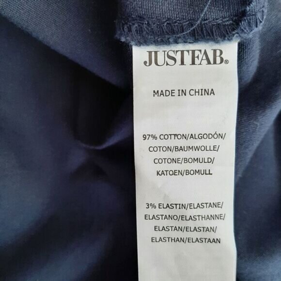 JUSTFAB / NEW Canvas Utility Casual Jacket w/ Hood Navy Blue Sz L - Picture 10 of 10